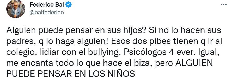 Fede Bal fulminó a Shakira por su canción contra Gerard Piqué.