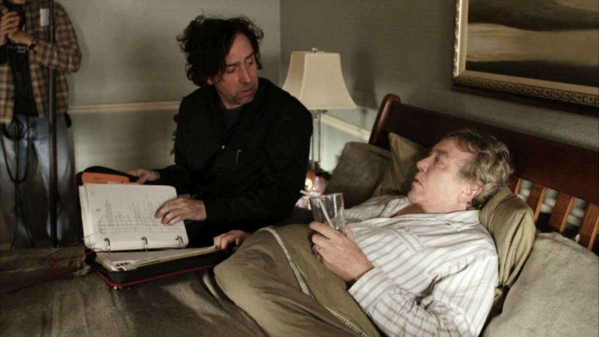 Tim Burton dirigiendo El Gran Pez: magia detrás de las cámaras.