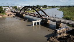 La obra del nuevo puente Santa Fe-Santo Tomé avanza con cuatro frentes.