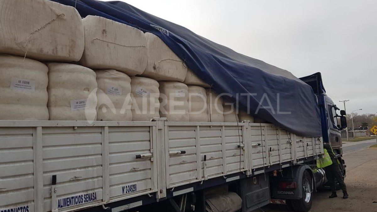 Las hojas de coca iban ocultas en la carga de fibra de algodón&nbsp;