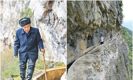 Un hombre de 82 años dedicó 36 años de su vida a construir un canal para poder llevar agua a su aldea