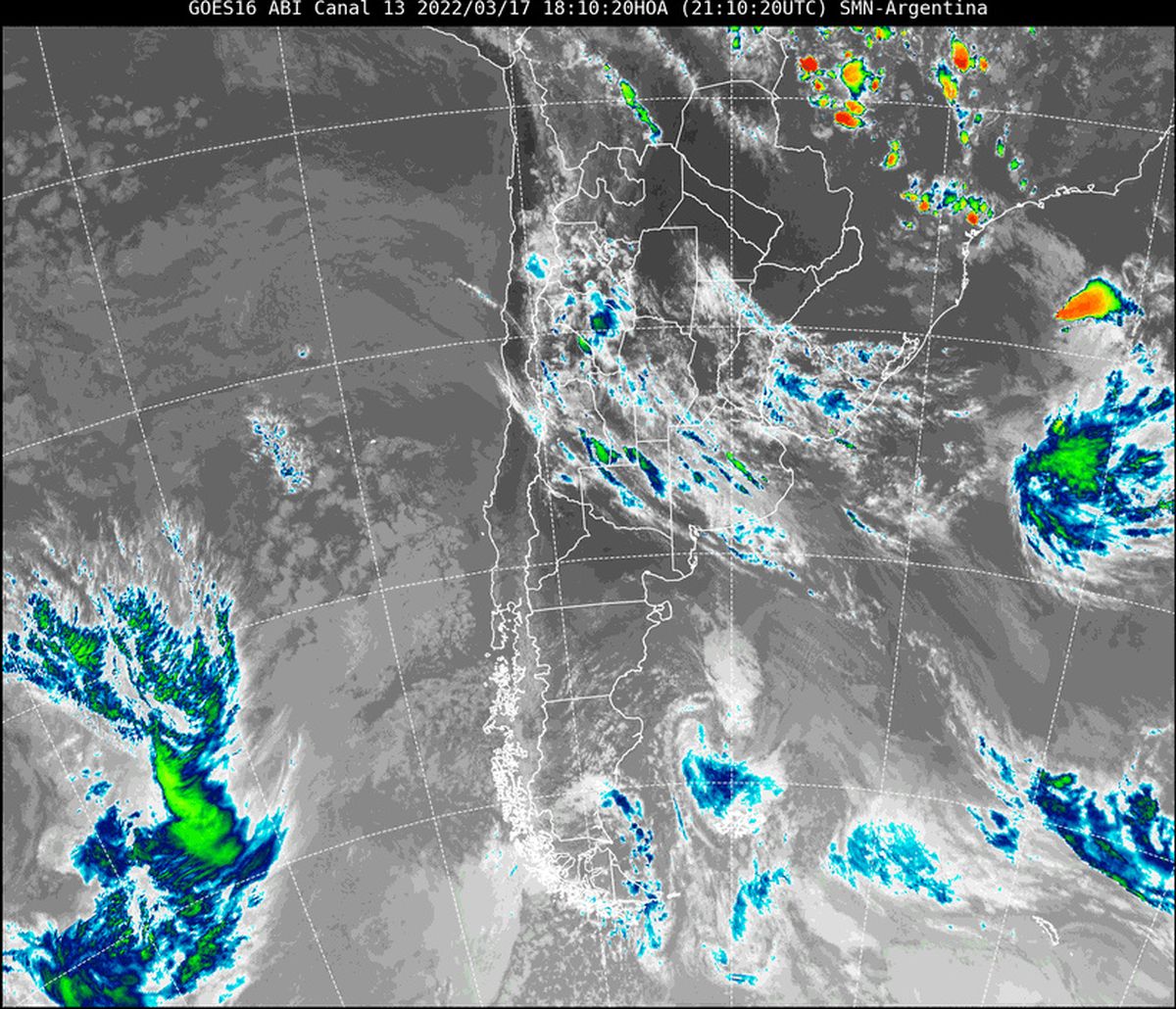 El acumulado de lluvia en la región se ubicaría entre los 5 y los 15 mm en general, pero de forma localizada se pueden superar los 50 mm.