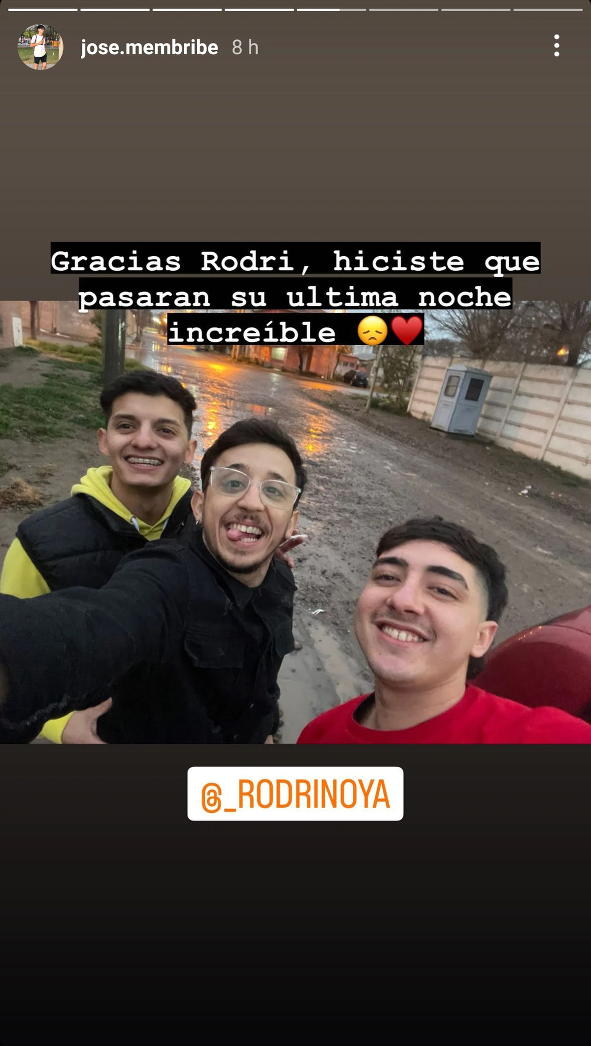 Los jóvenes eran amigos del actor Rodrigo Noya. (Foto: Instagram/@jose.membrive)