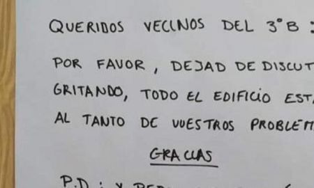 La carta viral de un vecino cansado de los gritos en su edificio: Una suegra no debe meterse en una relación. La carta viral de un vecino cansado de los gritos en su edificio: Una suegra no debe meterse en una relación.