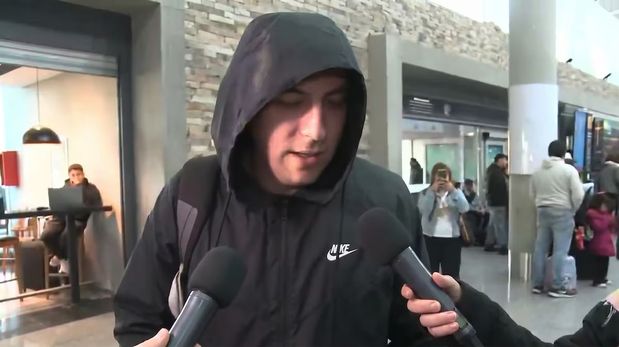 Gaspar Benegas dialogó con la prensa en el aeropuerto de Comodoro Rivadavia tras el emocionante show de Los Fundamentalistas.