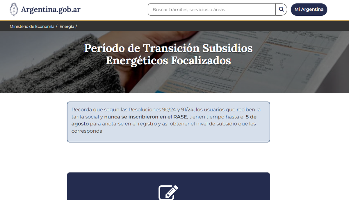 La EPE anunció que se extiende el período de tiempo para acceder a los subsidios nacionales a la luz y al gas. La EPE anunció que se extiende el período de tiempo para acceder a los subsidios nacionales a la luz y al gas.