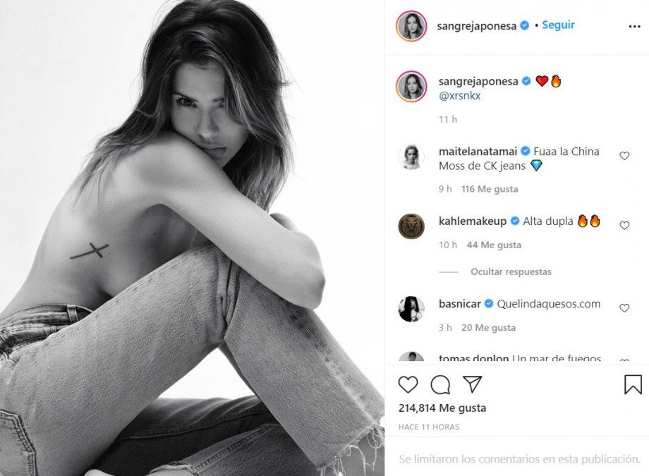 La China hizo topless en las redes.