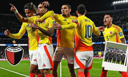 Es argentino, jugó en Colón y ahora lleva la camiseta de Colombia: la foto en plena cancha del Monumental Es argentino, jugó en Colón y ahora lleva la camiseta de Colombia: la foto en plena cancha del Monumental