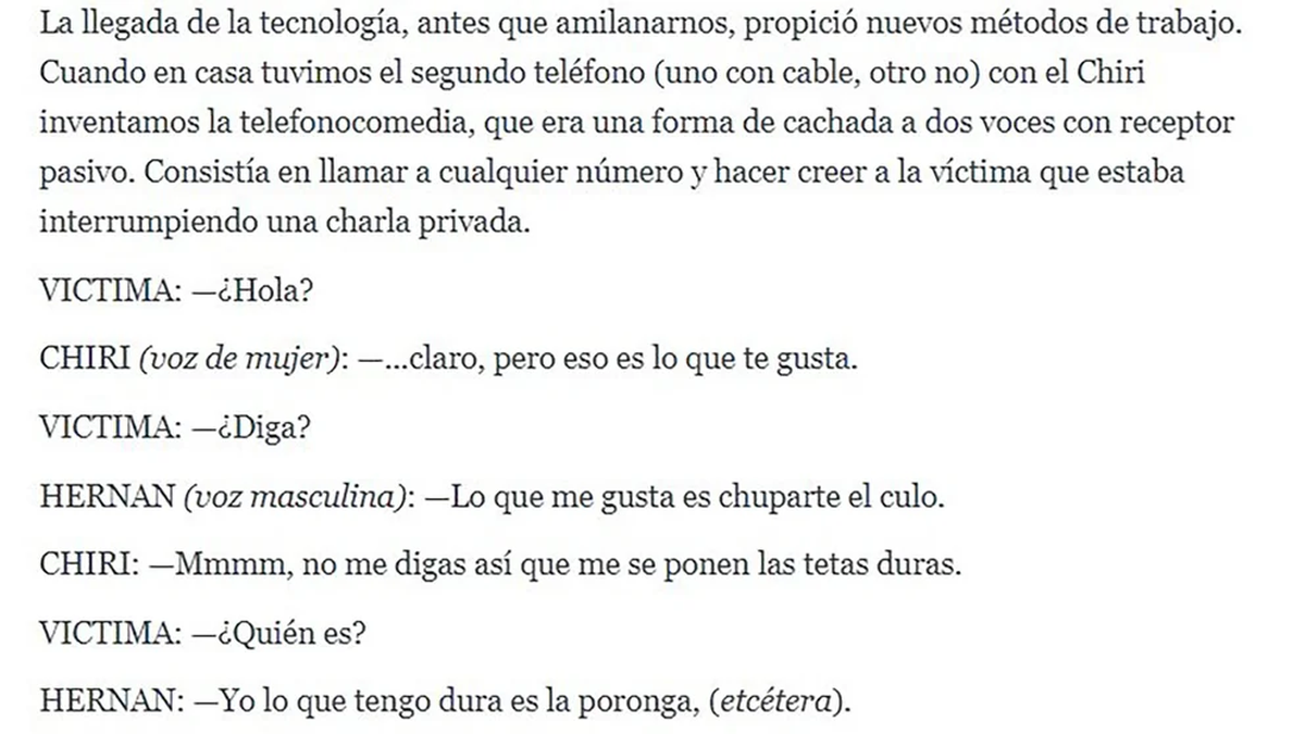 Recorte que los padres denuncian de