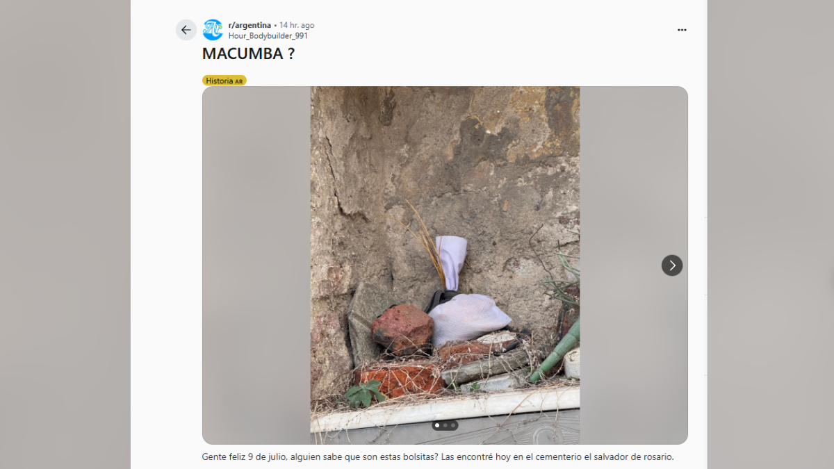 ¿Ritual, trampa o simple superstición? El misterio de las bolsas blancas en un cementerio de Rosario. ¿Ritual, trampa o simple superstición? El misterio de las bolsas blancas en un cementerio de Rosario.