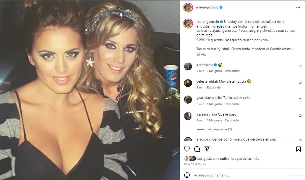 El adiós de Rocío Marengo a Silvina Luna. El adiós de Rocío Marengo a Silvina Luna.