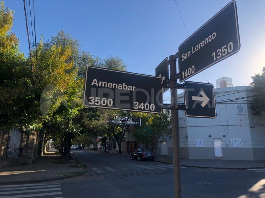 Los carteles fueron colocados sobre calles Amenábar, San Lorenzo, 3 de Febrero y Pasaje Quiroga.