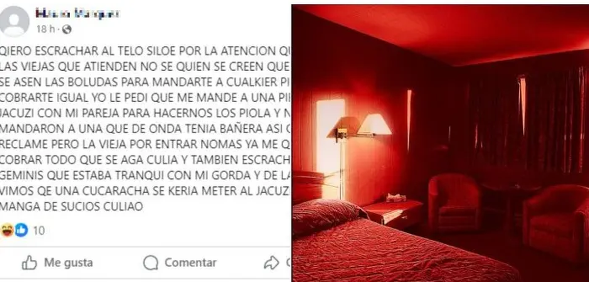 Uno de los escrachos a un hotel alojamiento en Salta, publicado en Facebook. Uno de los escrachos a un hotel alojamiento en Salta, publicado en Facebook.