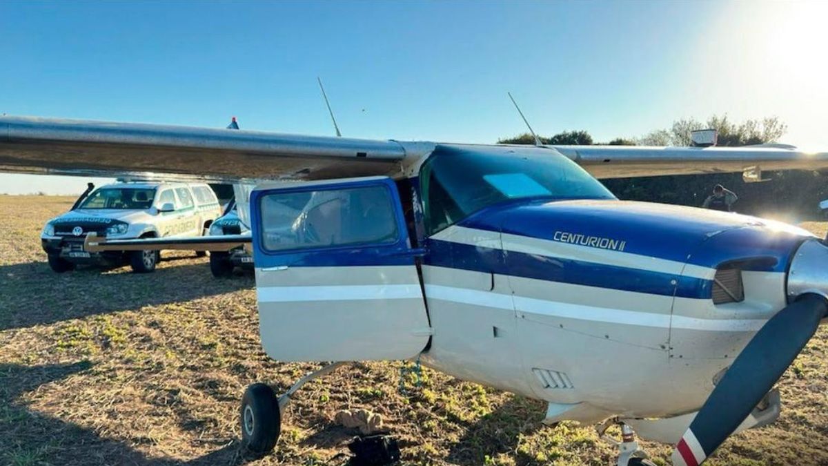 La avioneta hallada en la zona rural de Villa Eloísa.