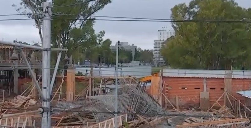 Se derrumbó una escuela en construcción en Villa Lugano