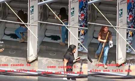 El curioso método de una vendedora para agrandar la zapatilla al cliente y que le calce: el video El curioso método de una vendedora para agrandar la zapatilla al cliente y que le calce: el video