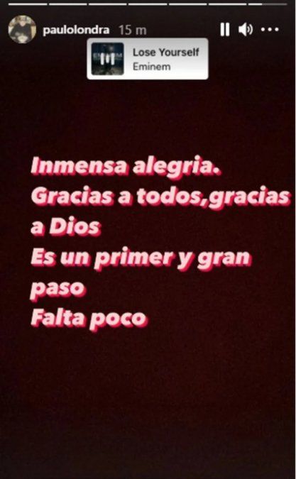 El mensaje de Paulo Londra.