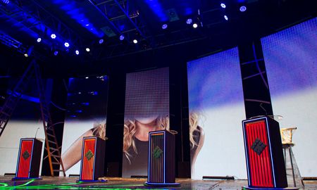 Este viernes se realizaron las pruebas de sonido e ilumninación del debate presidencial 2023. Este viernes se realizaron las pruebas de sonido e ilumninación del debate presidencial 2023.