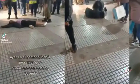 Así le practicaron un exorcismo a una mujer poseída en medio de la peatonal de Salta Así le practicaron un exorcismo a una mujer poseída en medio de la peatonal de Salta