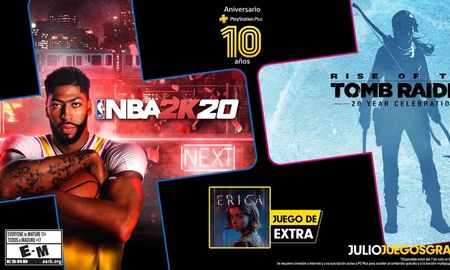 Los juegos por los 10 años de Playstation Plus: Rise of the Tomb Raider y NBA2K20. Los juegos por los 10 años de Playstation Plus: Rise of the Tomb Raider y NBA2K20.