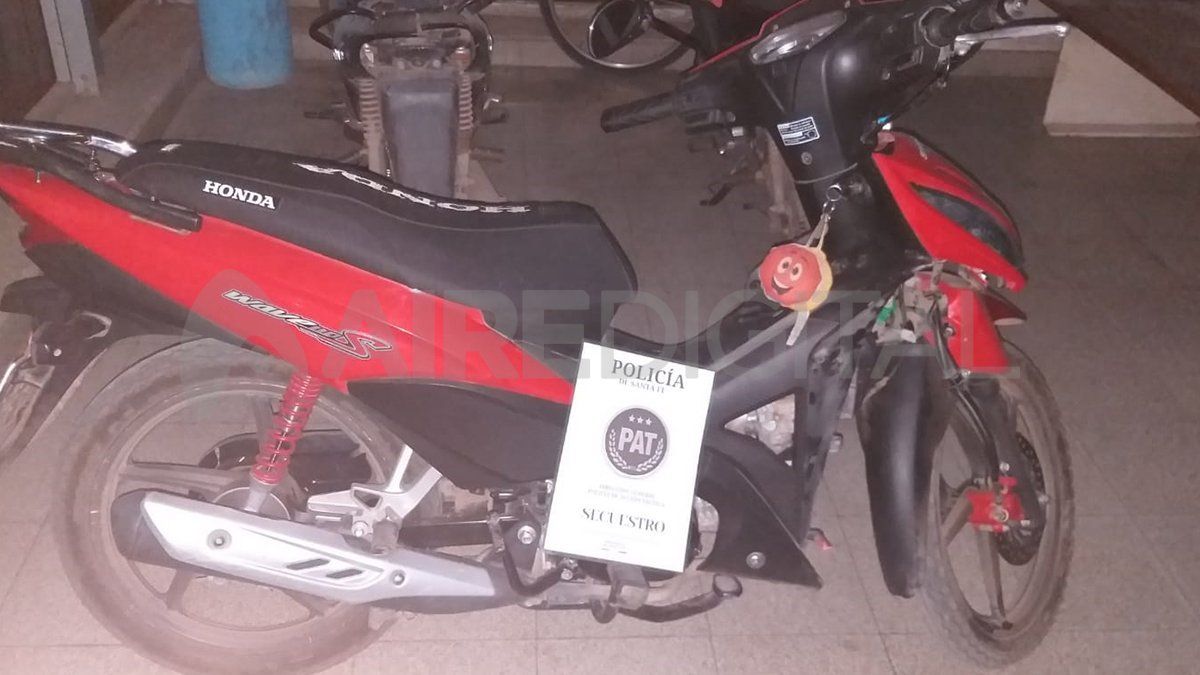 Una de las motos que Duarte robó en la zona norte. 