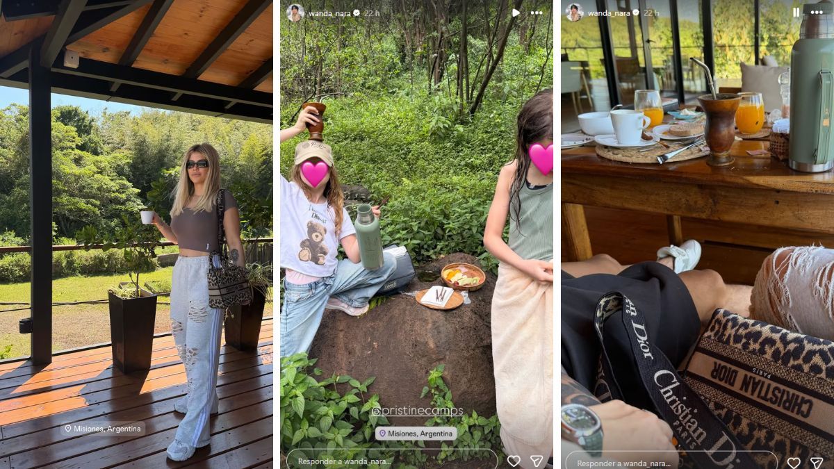 El viaje de Wanda Nara junto a sus dos hijas y Martín Migueles. El viaje de Wanda Nara junto a sus dos hijas y Martín Migueles.