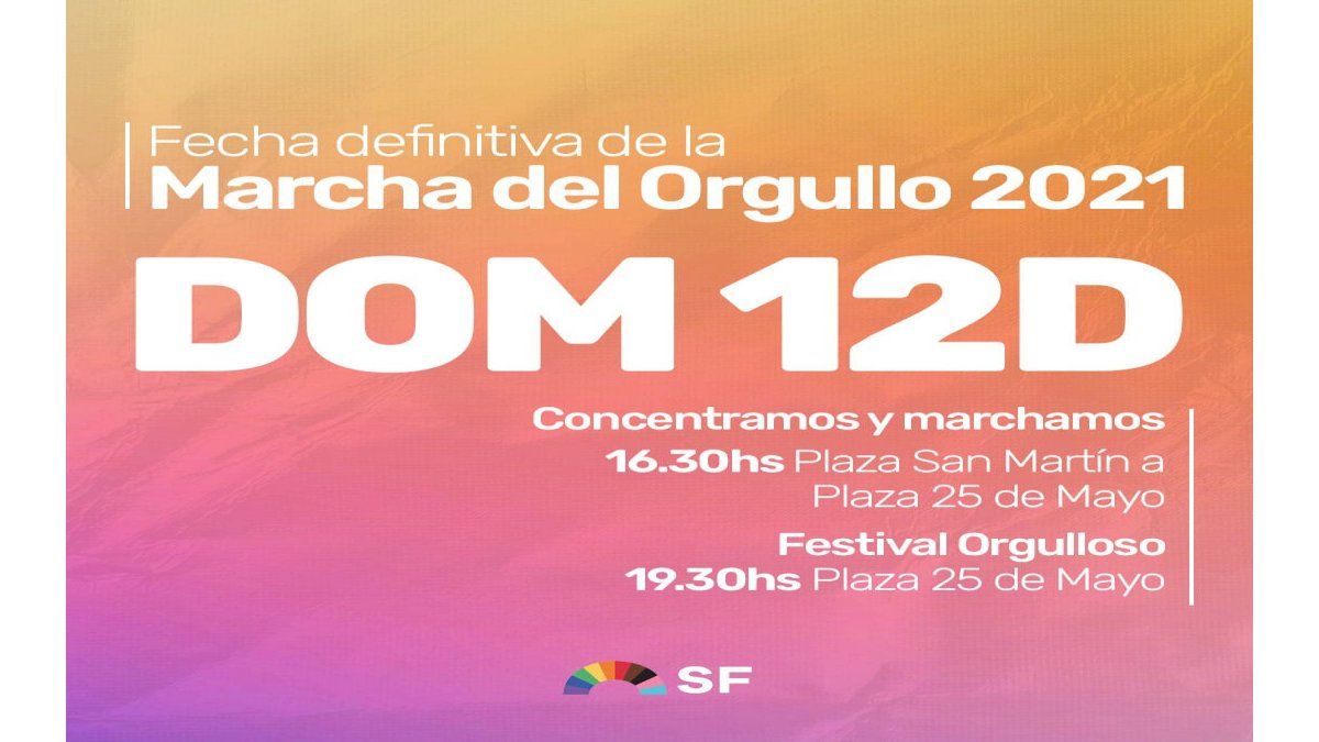 El movimiento confirmó que la marcha del Orgullo tendrá lugar el domingo 12 de diciembre.