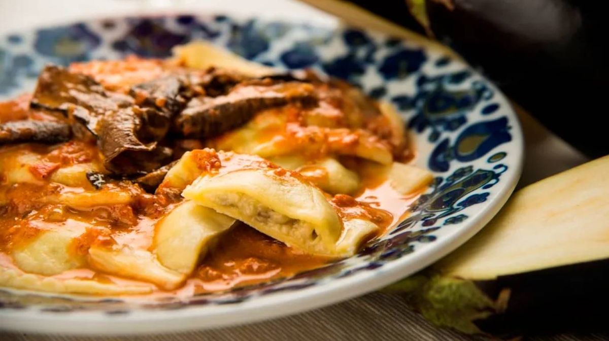 Ravioles de berenjena