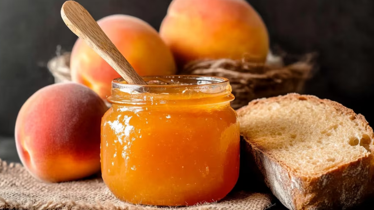 La receta de mermelada de durazno.