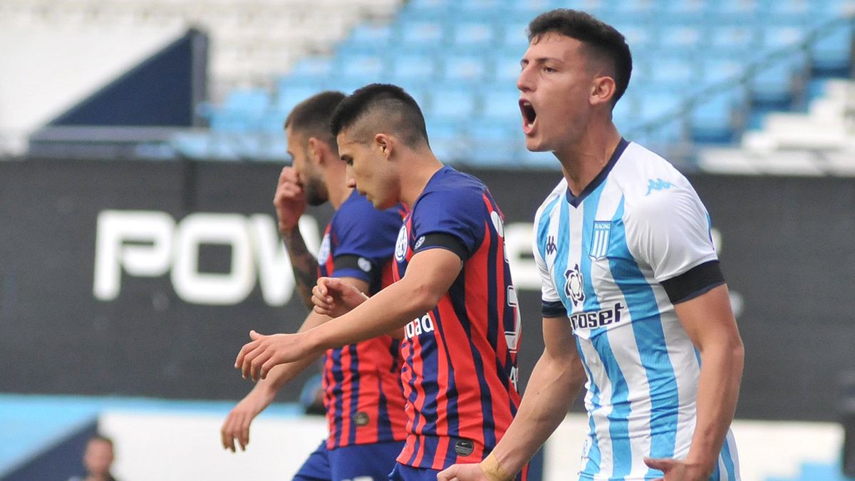 Tomás Chancalay anotó los dos tantos del triunfo de Racing ante San Lorenzo por la Copa de la Liga.