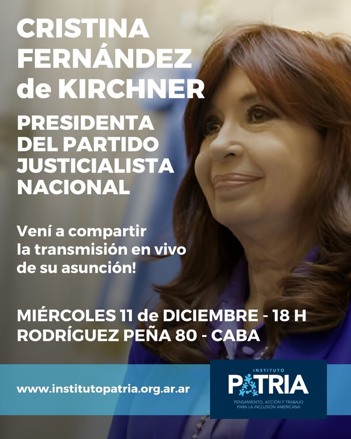 Este miércoles por la tarde, Cristina Fernández de Kirchner asume la conducción del Partido Justicialista (PJ). Este miércoles por la tarde, Cristina Fernández de Kirchner asume la conducción del Partido Justicialista (PJ).