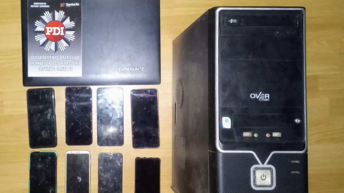 Secuestraron celulares y una cpu.