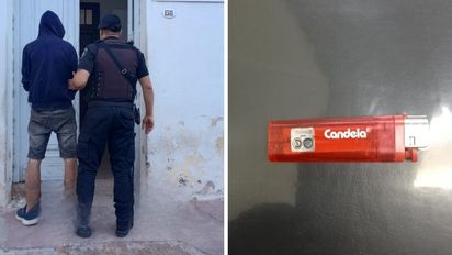 Detuvieron al violento pirómano de Villa California cuando intentaba prender fuego en los pastizales