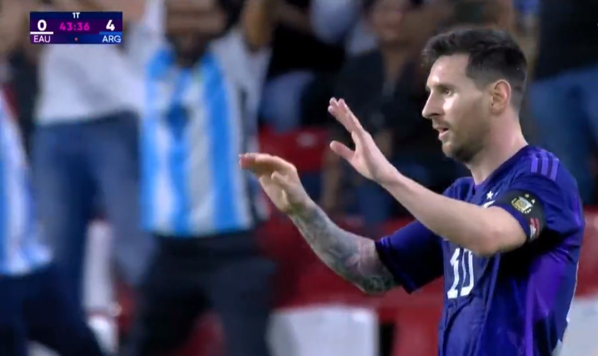 Lionel Messi marcó el 4-0 de la Selección Argentina ante Emiratos Árabes Unidos