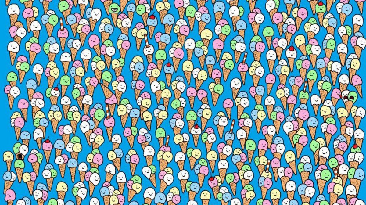 Desafío:¿Podés encontrar el único chupetín escondido entre todos estos helados?