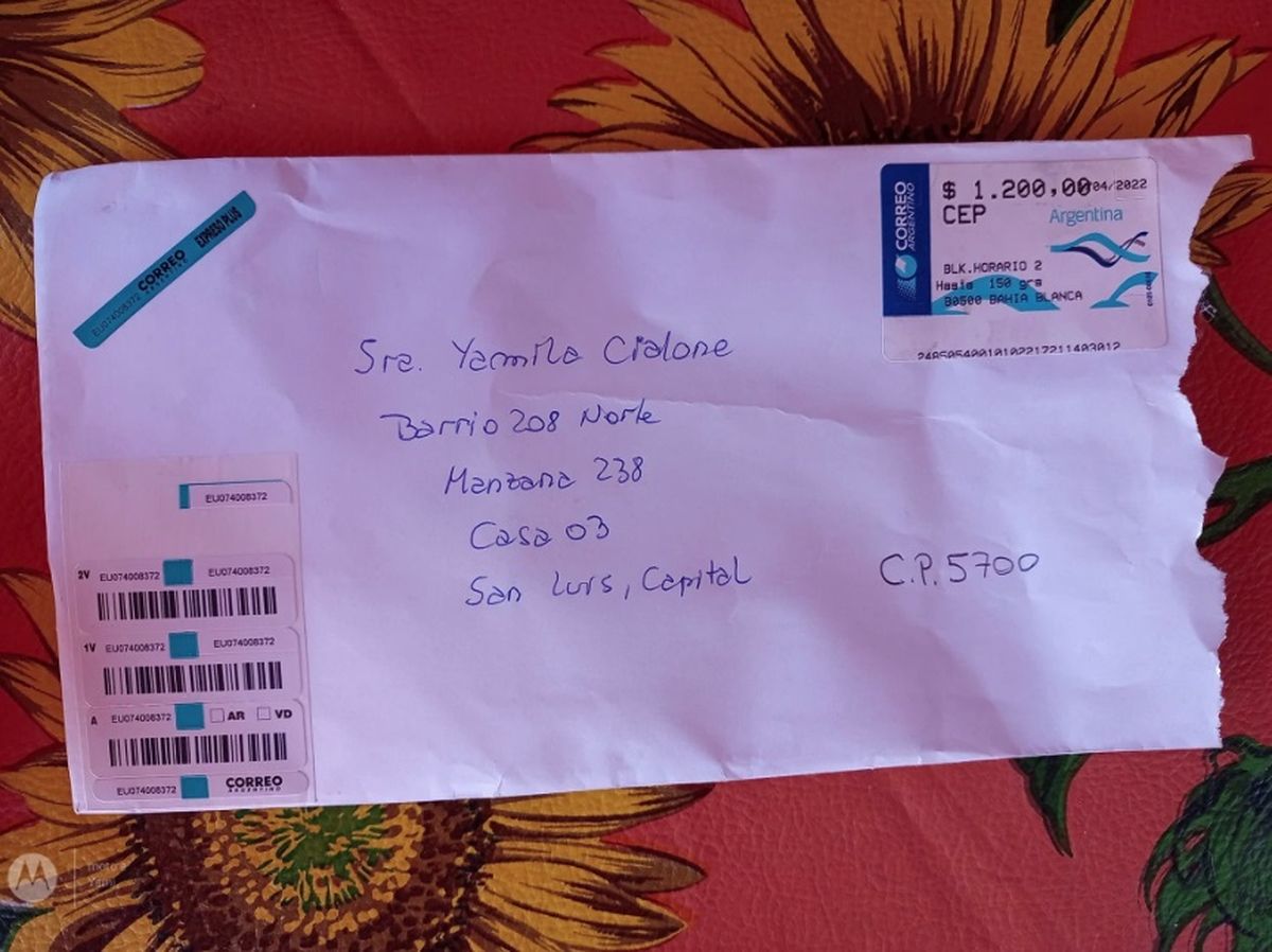 La carta que recibió la mamá de Guadalupe Lucero.