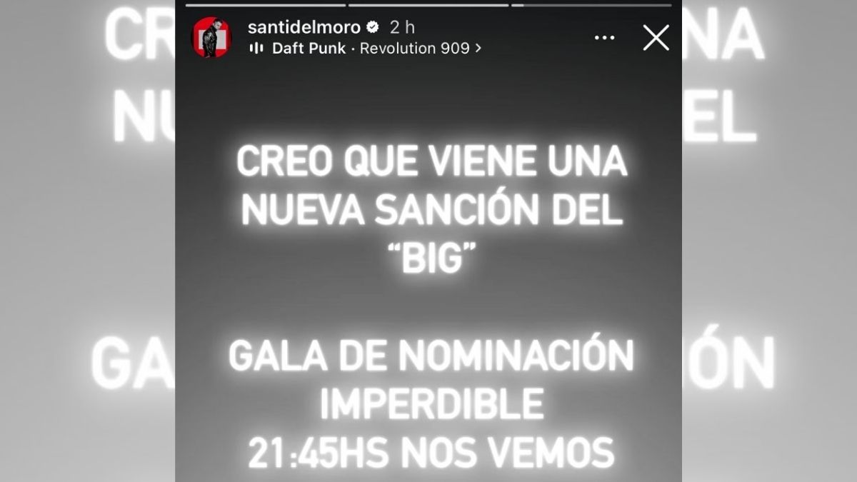 Santiago del Moro anunció que podría haber sanción en Gran Hermano. Santiago del Moro anunció que podría haber sanción en Gran Hermano.