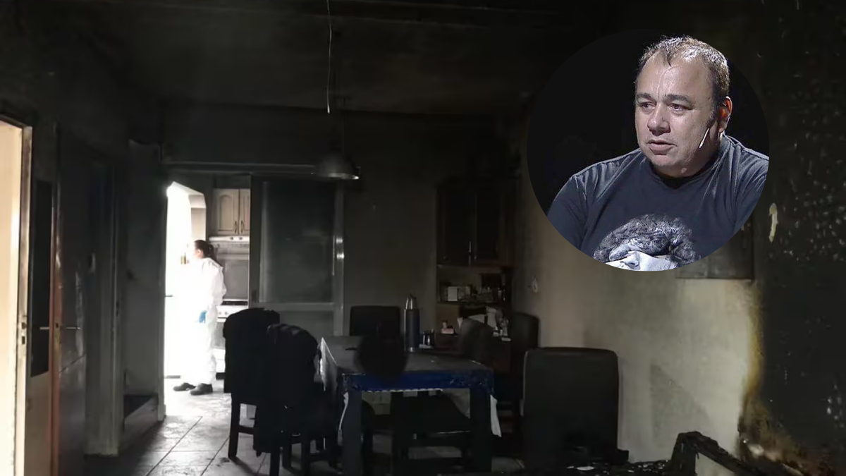 Así quedó la casa de La Tota Santillán tras el incendio que provocó su muerte. Los bomberos