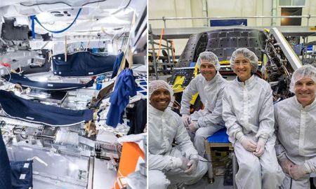 Los cuatro astronautas ya están probando su próximo hogar en la misión que los llevará a la Luna en el 2024. Los cuatro astronautas ya están probando su próximo hogar en la misión que los llevará a la Luna en el 2024.