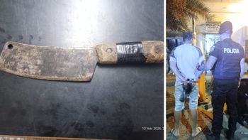 Detenido por violencia de género: amenazó a su ex con un cuchillo tipo hacha