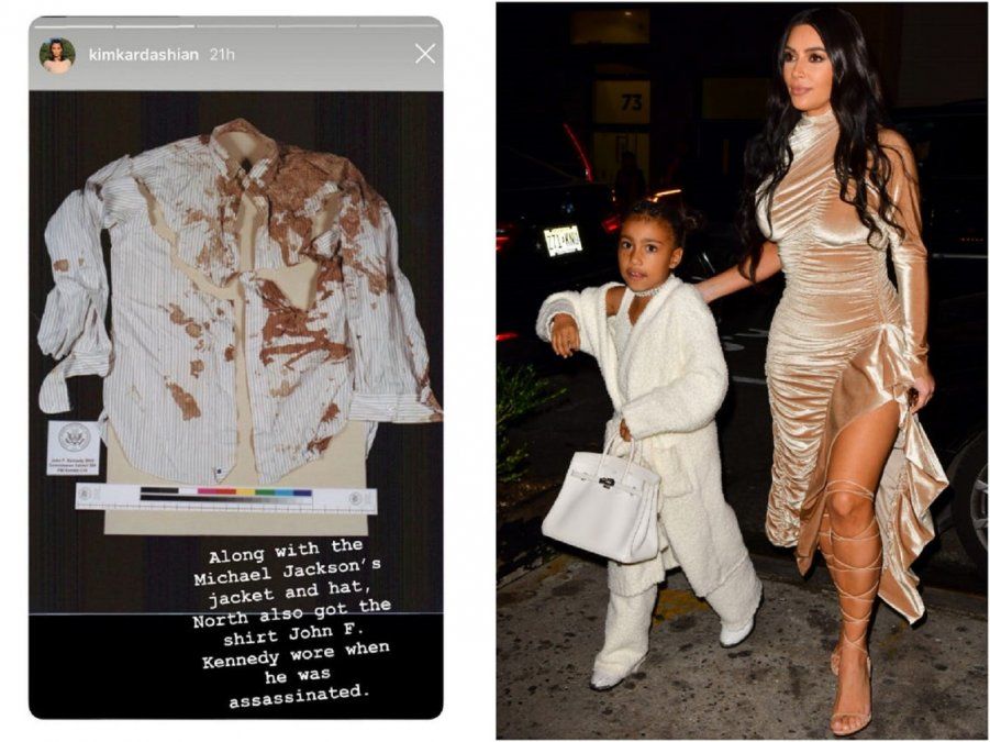 Kim Kardashian refutó haber comprado la camisa ensangrentada de John F. Kennedy para su hija North