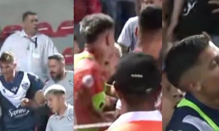 Graves incidentes entre los hinchas y jugadores de Vélez en la tribuna tras la final de Copa Argentina Graves incidentes entre los hinchas y jugadores de Vélez en la tribuna tras la final de Copa Argentina