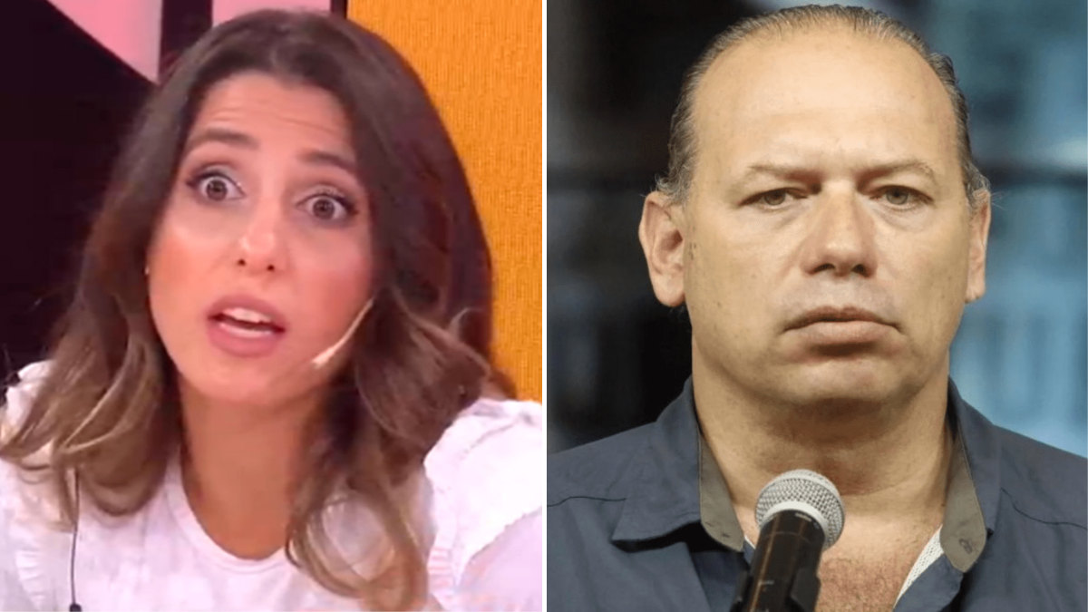 Cinthia Fernández se cruzó con Sergio Berni en vivo.