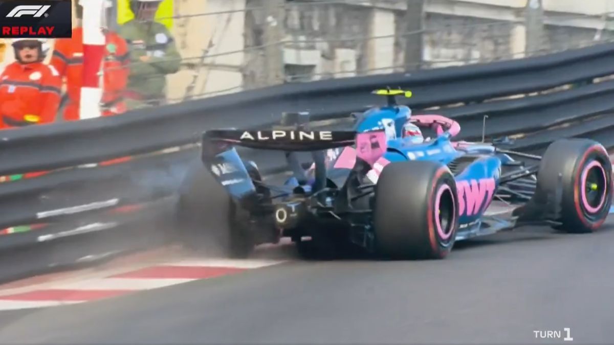 Franco Colapinto sufrió un toque contra el muro en la segunda práctica del GP de Mónaco.