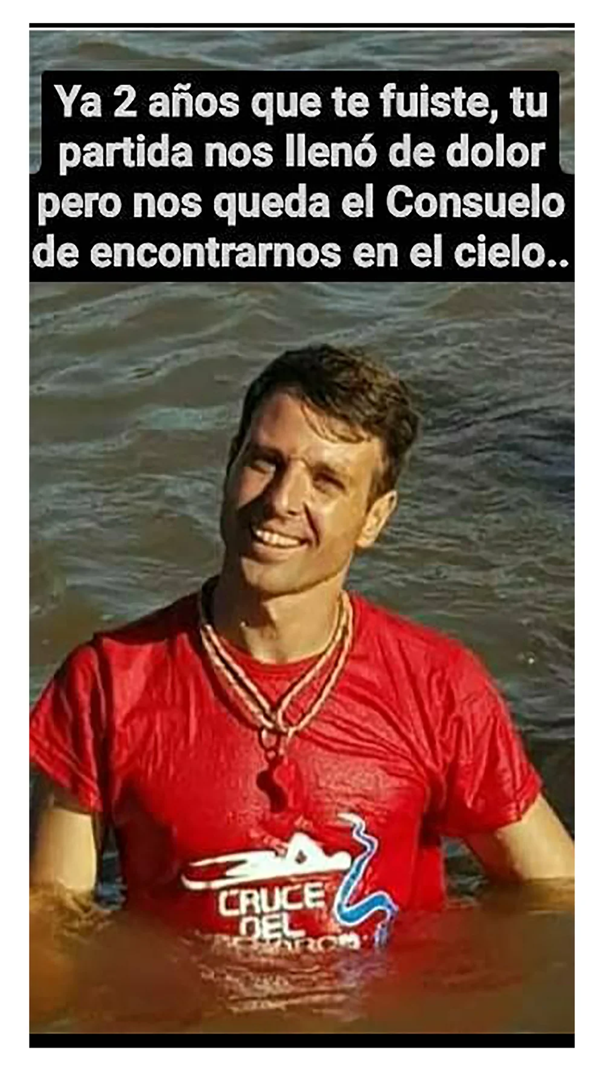 Posteo realizado por Pablo Damián Grottini en su cuenta de Facebook, de su hermano.