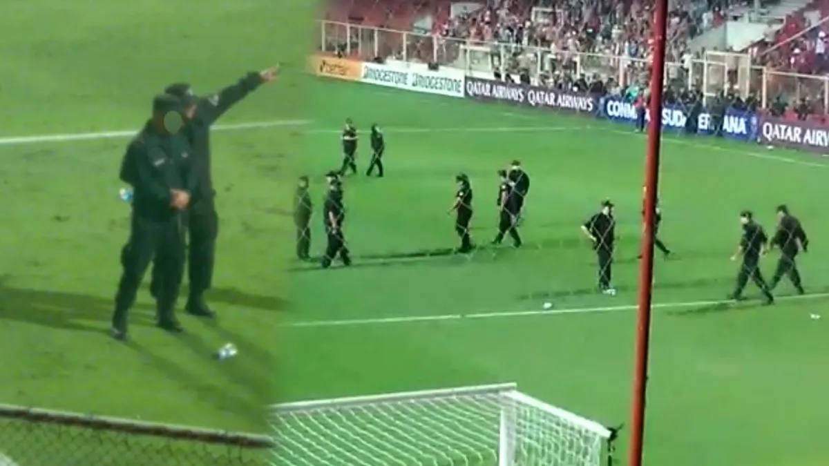 Los incidentes se registraron tras la finalización del partido de Unión contra Barranquilla.