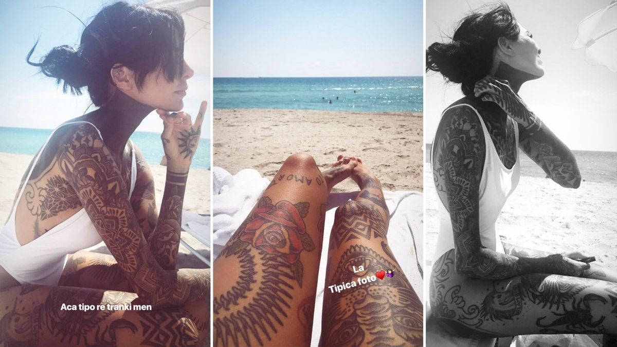 La provocativa foto de Cande Tinelli tomando sol, con bronceador