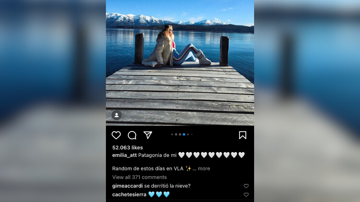 El llamativo comentario de Cachete Sierra en la publicación de Emilia Attias. El llamativo comentario de Cachete Sierra en la publicación de Emilia Attias.