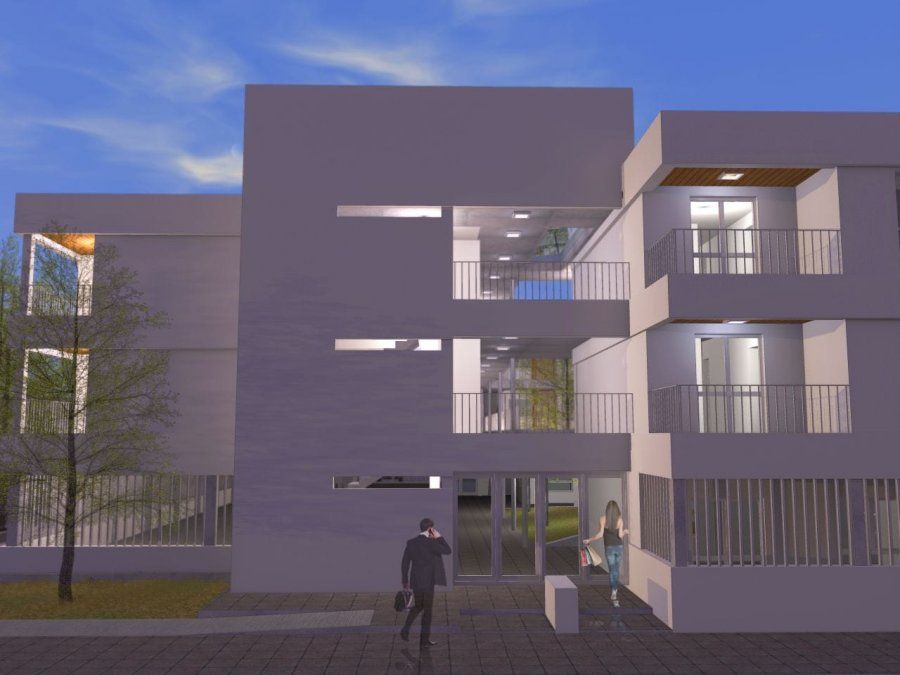 Así se verán las viviendas en Villa Setúbal y el edificio de la UTN.