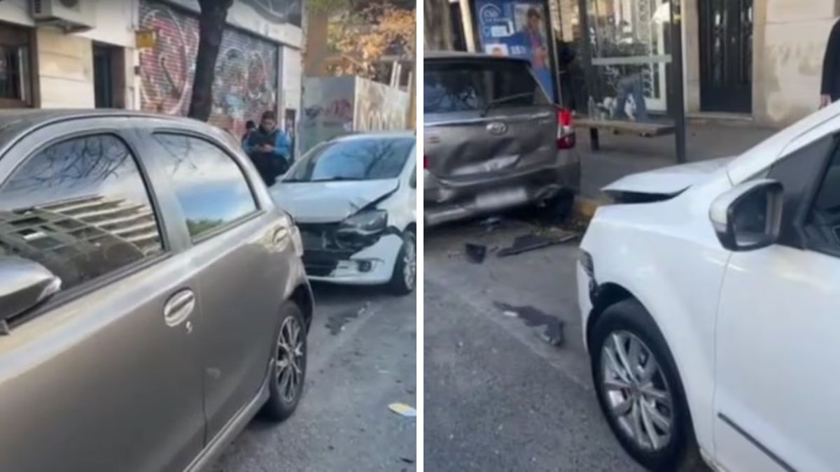 Así quedó el auto de Pablo Alarcón tras el choque en Palermo. Así quedó el auto de Pablo Alarcón tras el choque en Palermo.